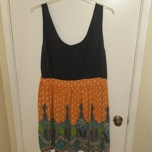 Light denim and rayon dress plus size